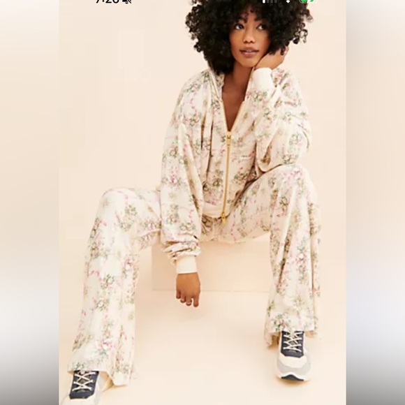 Selkie x Free people Floral Print Loungewear Jacket